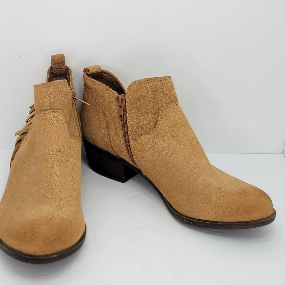 Lucky Brand Tan Suede Ankle Boots SIZE 9.5  #1656‎